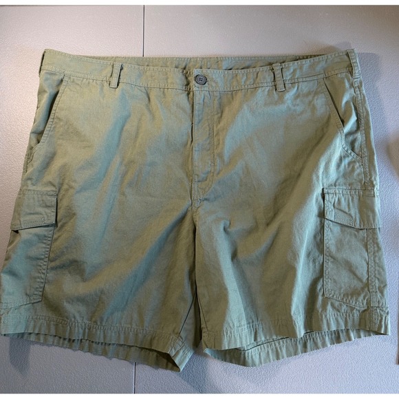 Columbia Other - Columbia Cargo Shorts Mens 50 Olive Green Regular Fit Cotton Outdoor Hiking 8"